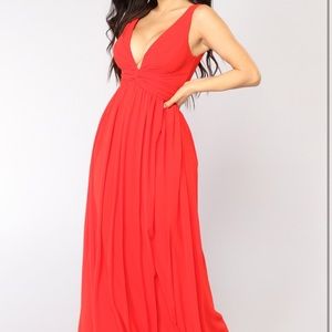 Fashion Nova Red Bridesmaid Dress